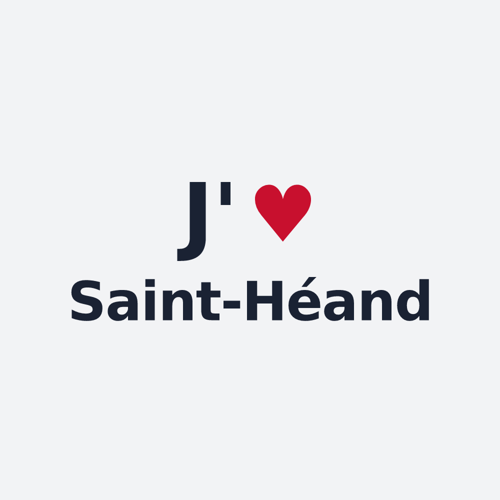 Poster personnalisé Saint-Héand — design « J'aime Saint-Héand » imprimé sur le poster
