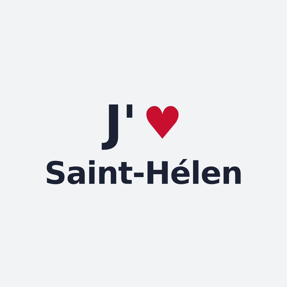 Poster personnalisé Saint-Hélen — design J'aime Saint-Hélen