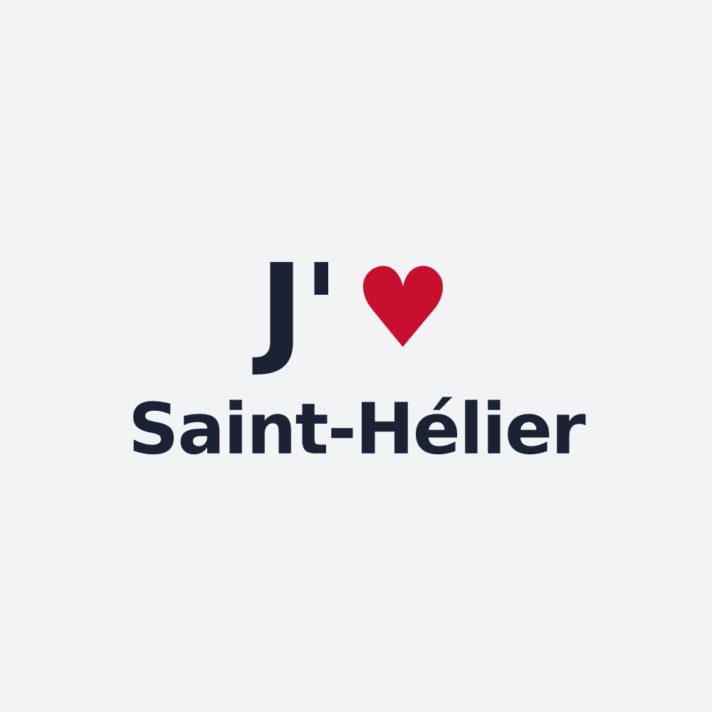 Poster personnalisé Saint-Hélier — design J'aime Saint-Hélier