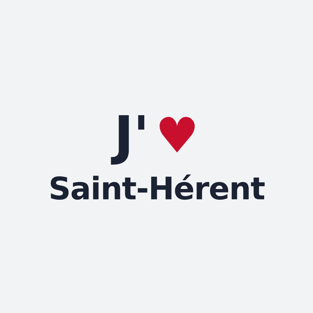 Poster personnalisé Saint-Hérent — design J'aime Saint-Hérent