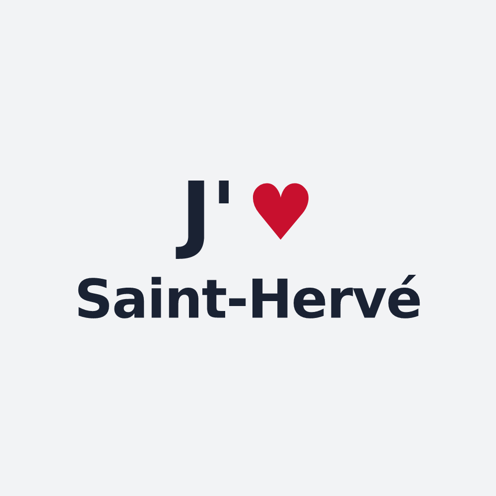 Poster personnalisé Saint-Hervé — design J'aime Saint-Hervé