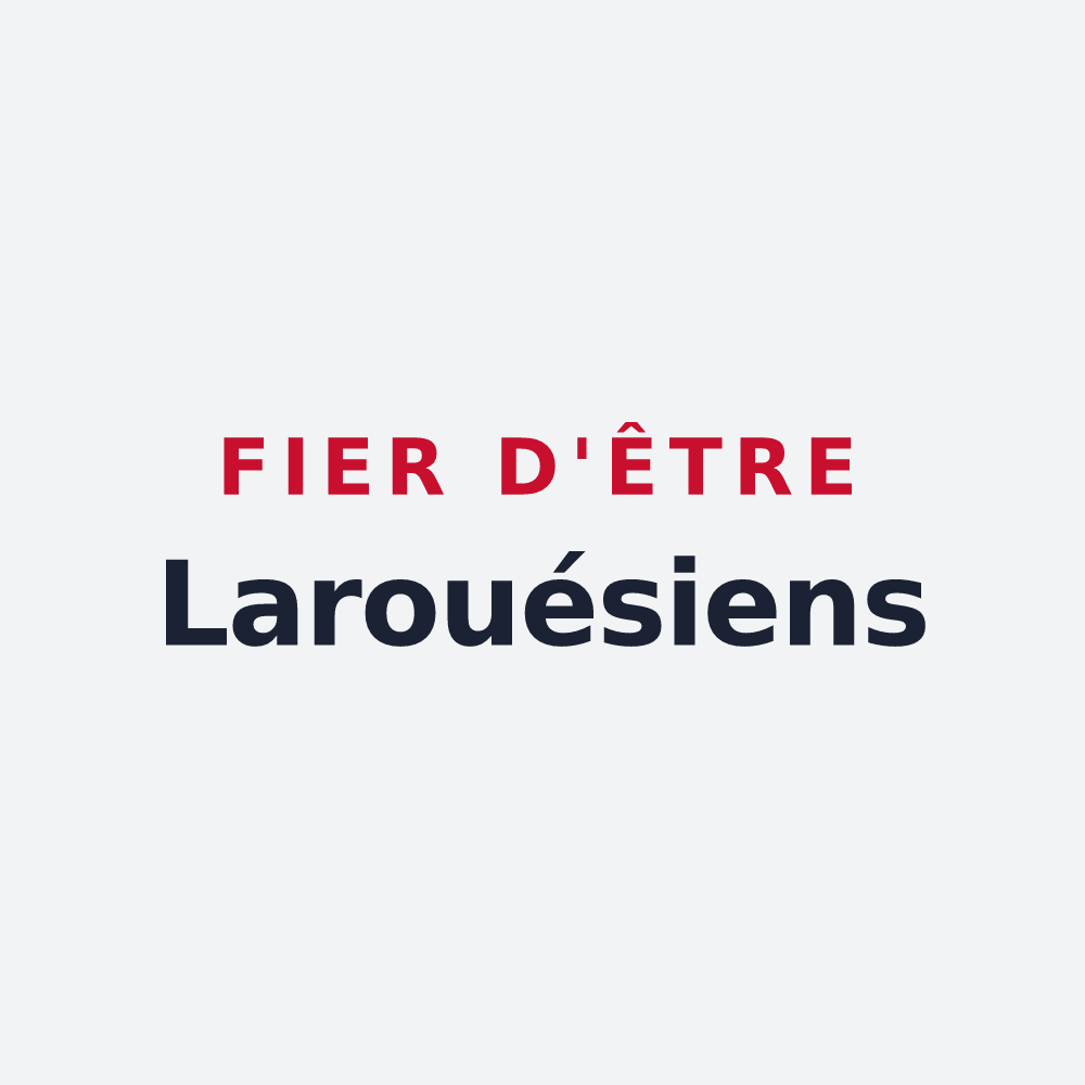 Poster « Fier d'être Larouésiens » — design pour Saint-Hilaire-la-Croix