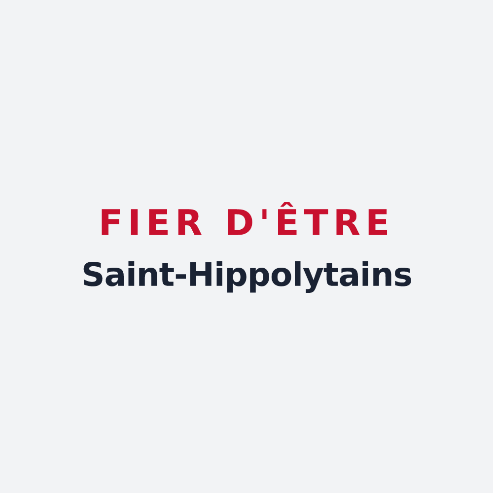 Poster « Fier d'être Saint-Hippolytains » — design pour Saint-Hippolyte
