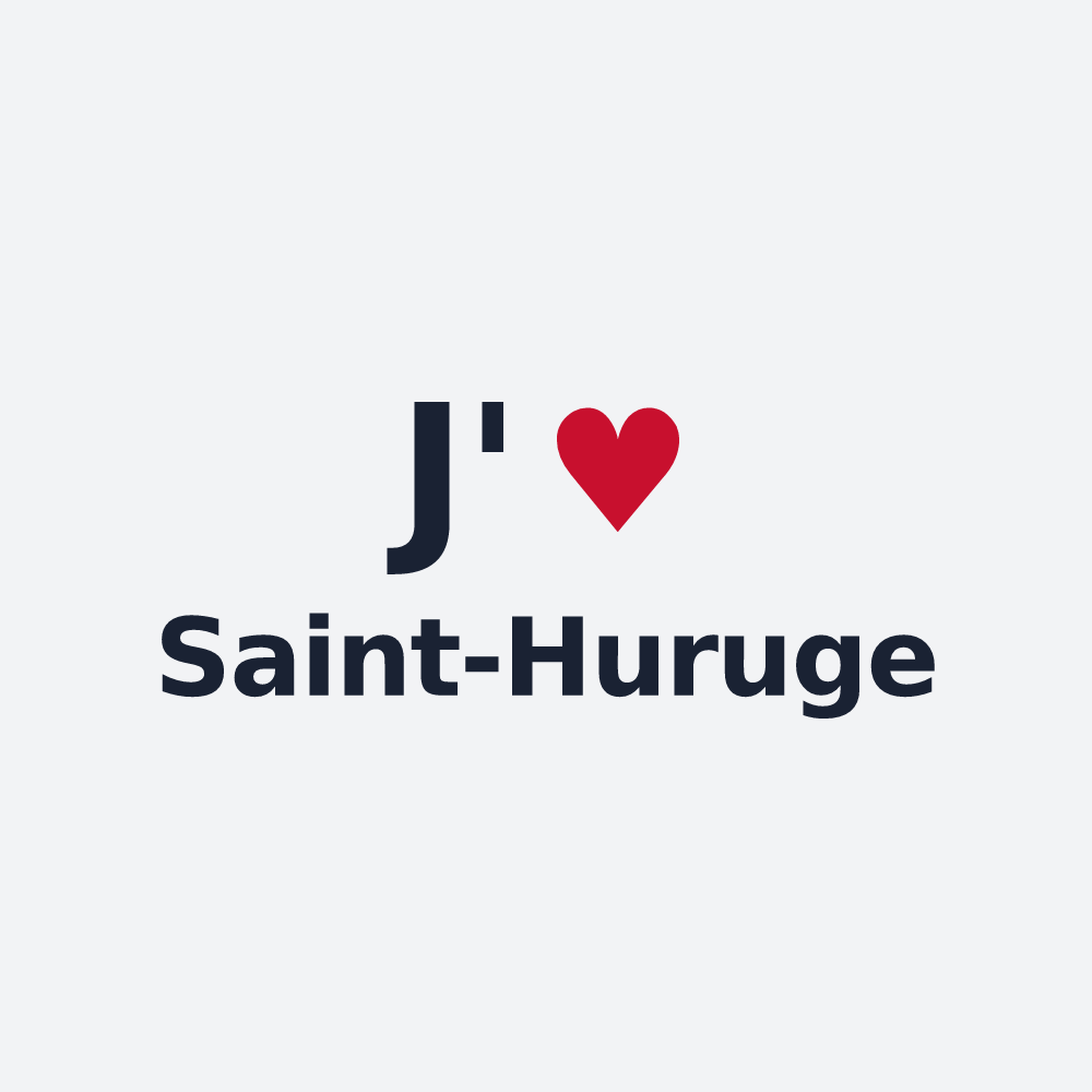 Poster personnalisé Saint-Huruge — design J'aime Saint-Huruge