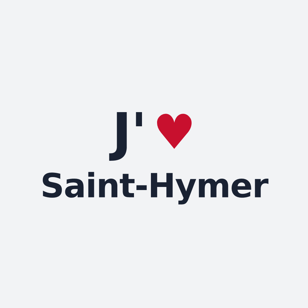 Poster personnalisé Saint-Hymer — design J'aime Saint-Hymer