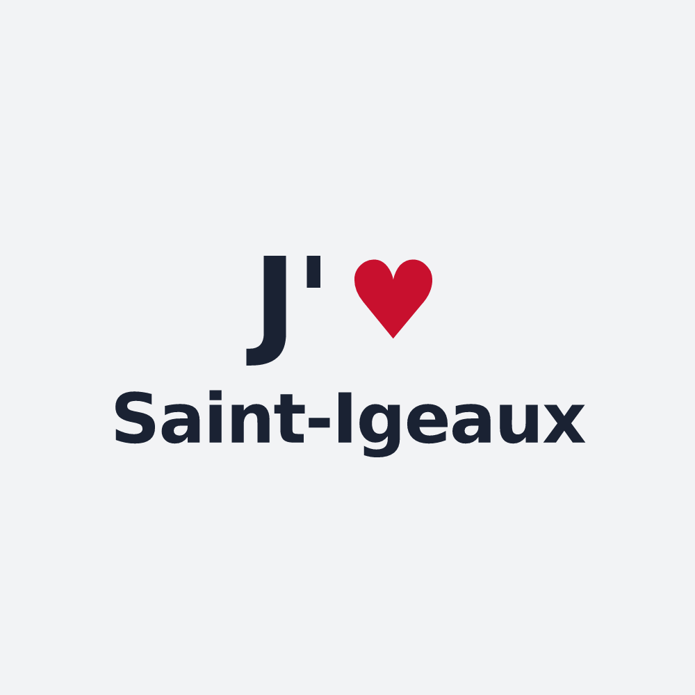 Poster personnalisé Saint-Igeaux — design J'aime Saint-Igeaux