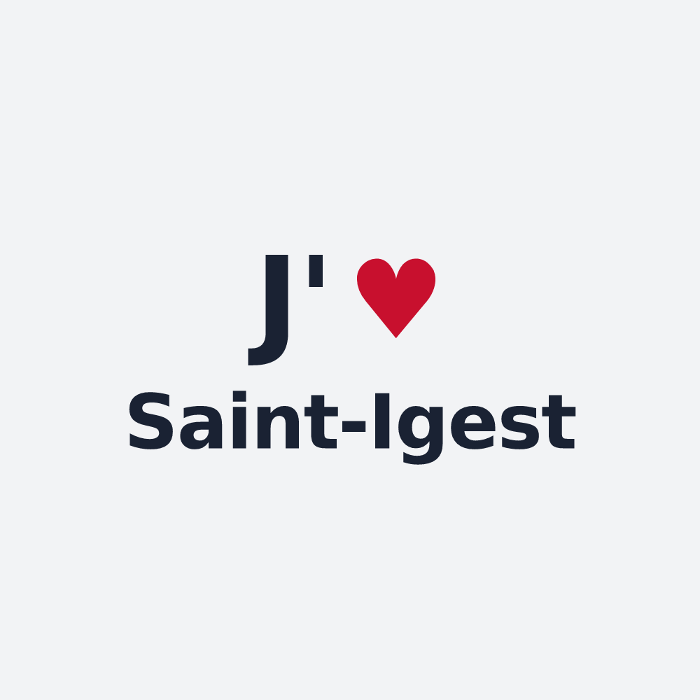 Poster personnalisé Saint-Igest — design « J'aime Saint-Igest » imprimé sur le poster