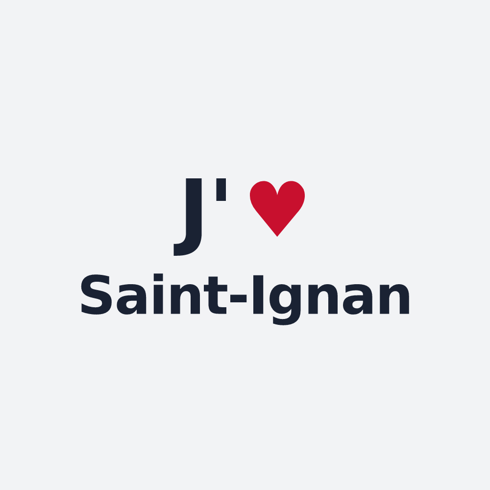 Poster personnalisé Saint-Ignan — design J'aime Saint-Ignan