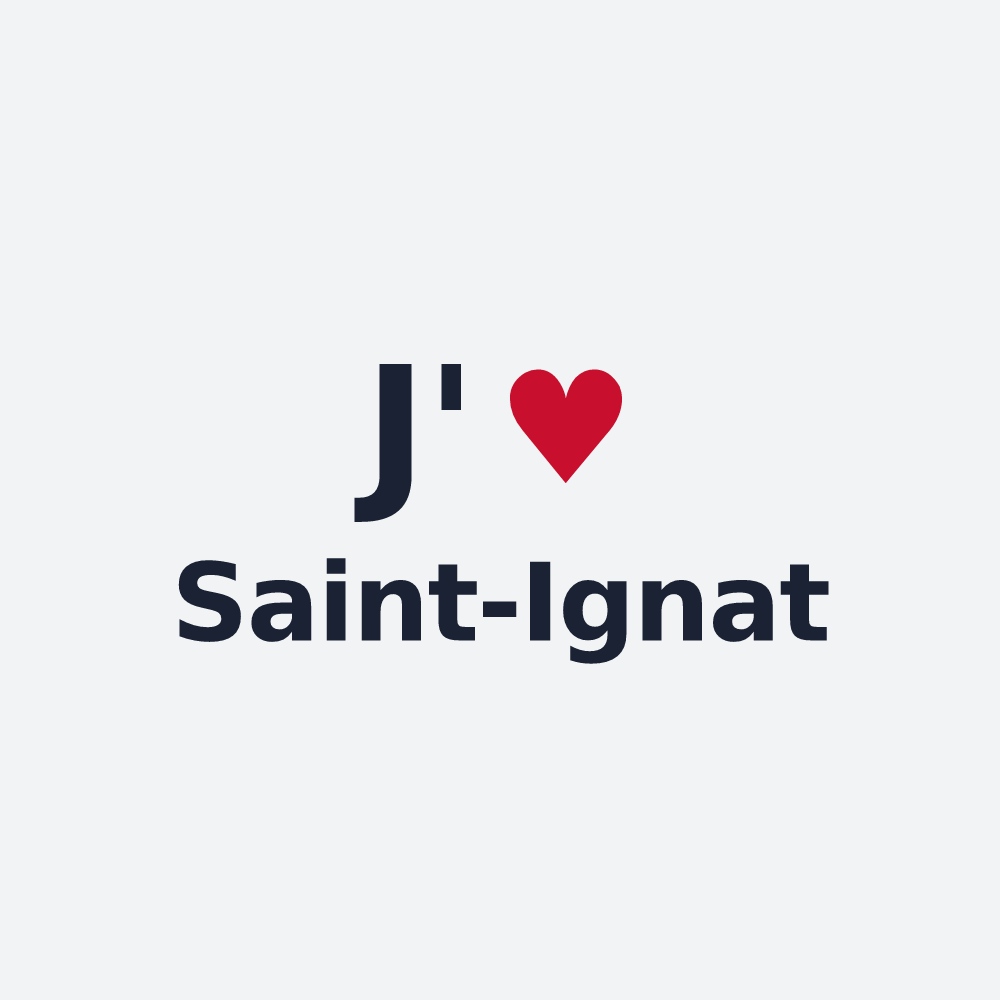 Poster personnalisé Saint-Ignat — design J'aime Saint-Ignat