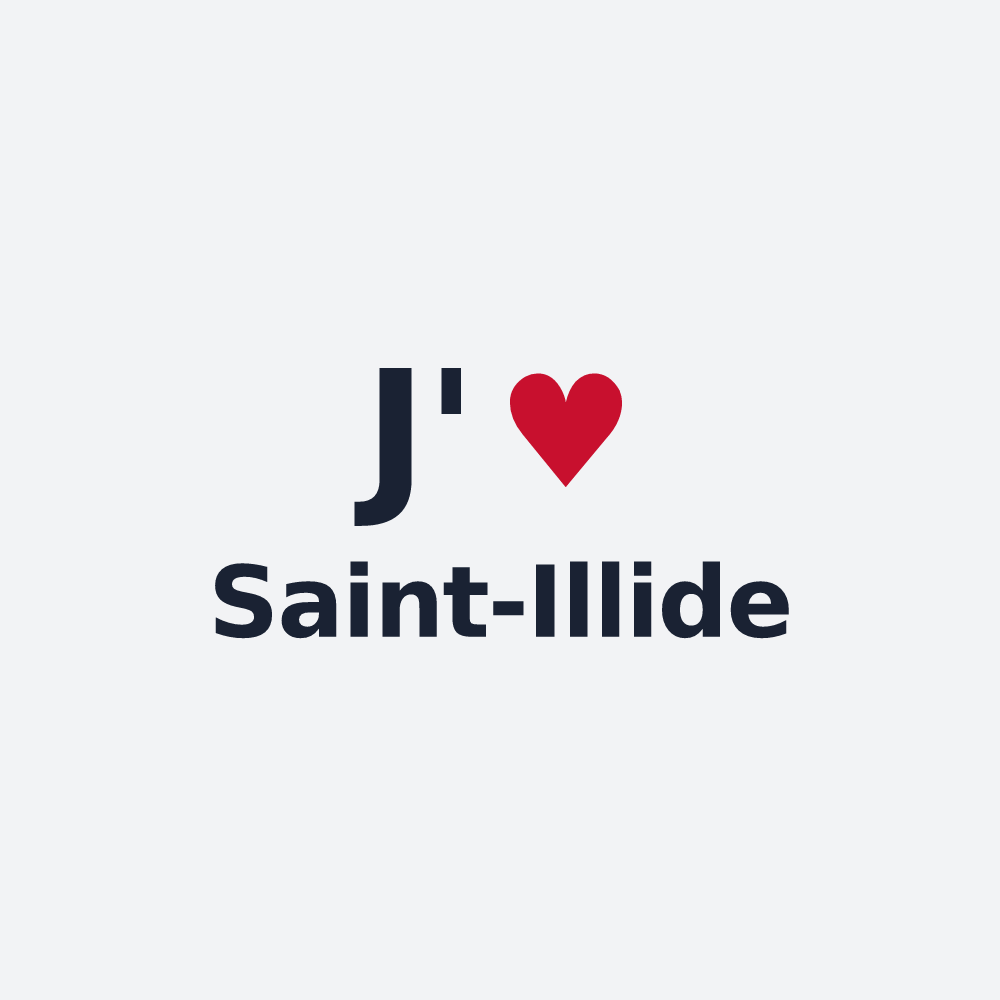 Poster personnalisé Saint-Illide — design J'aime Saint-Illide