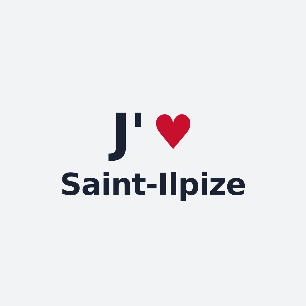 Poster personnalisé Saint-Ilpize — design J'aime Saint-Ilpize