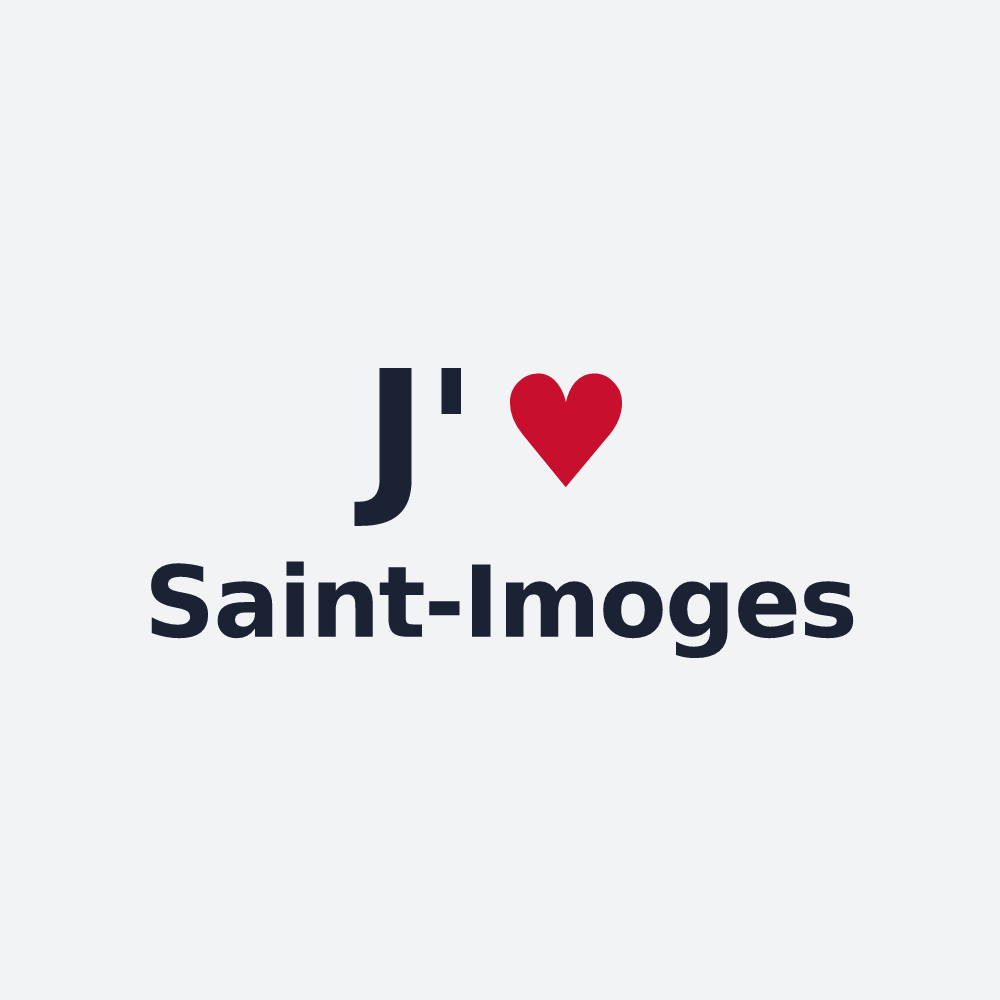 Poster personnalisé Saint-Imoges — design « J'aime Saint-Imoges » imprimé sur le poster