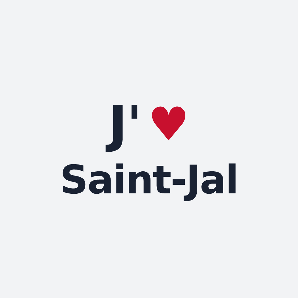 Poster personnalisé Saint-Jal — design J'aime Saint-Jal