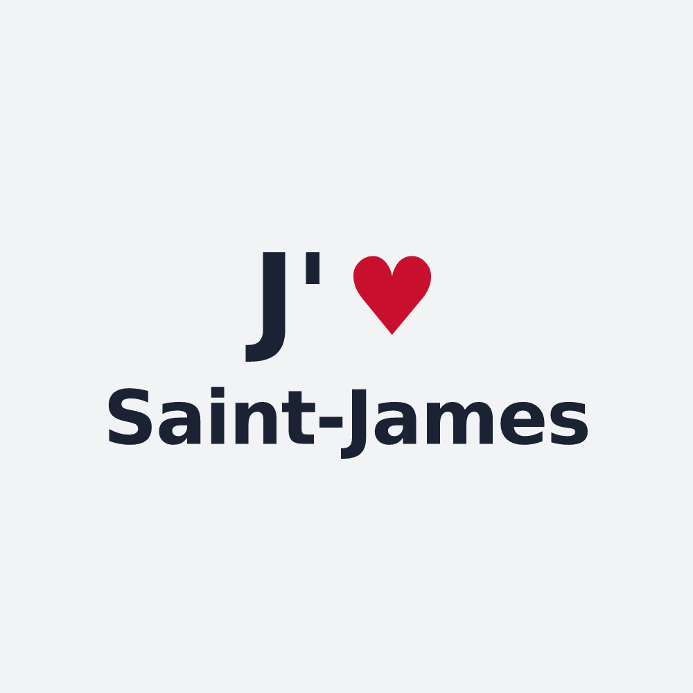 Poster personnalisé Saint-James — design J'aime Saint-James