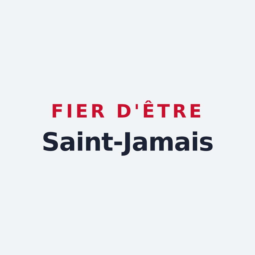 Poster « Fier d'être Saint-Jamais » — design pour Saint-James
