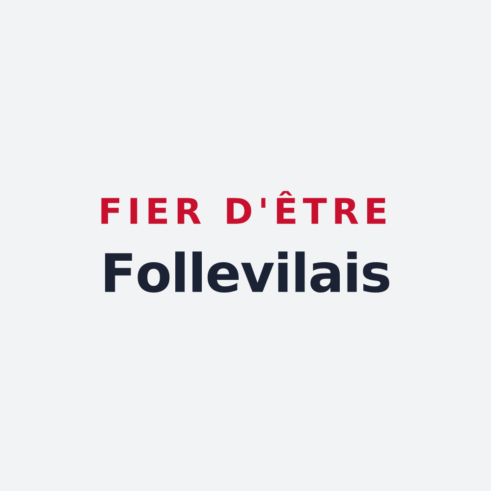Poster « Fier d'être Follevilais » — design pour Saint-Jean-de-Folleville