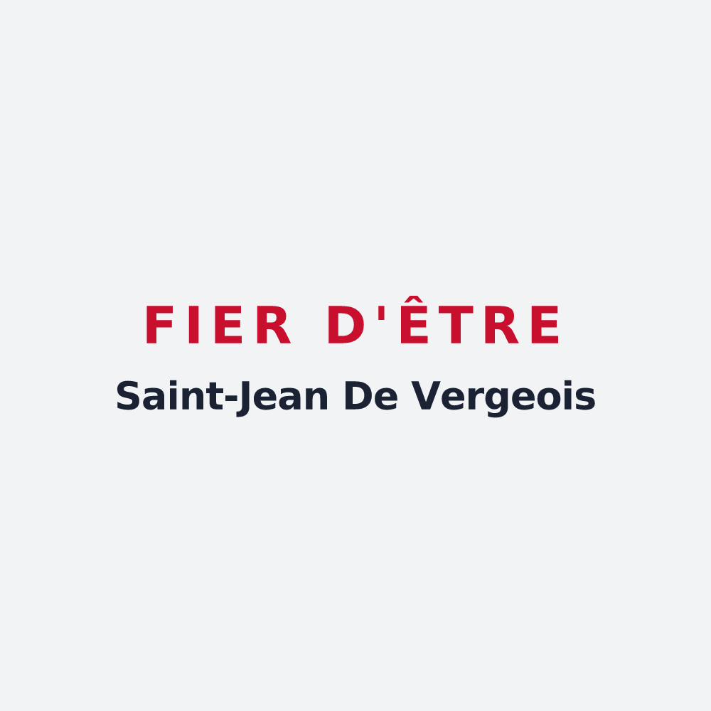 Poster « Fier d'être Saint-Jean De Vergeois » — design pour Saint-Jean-de-Verges