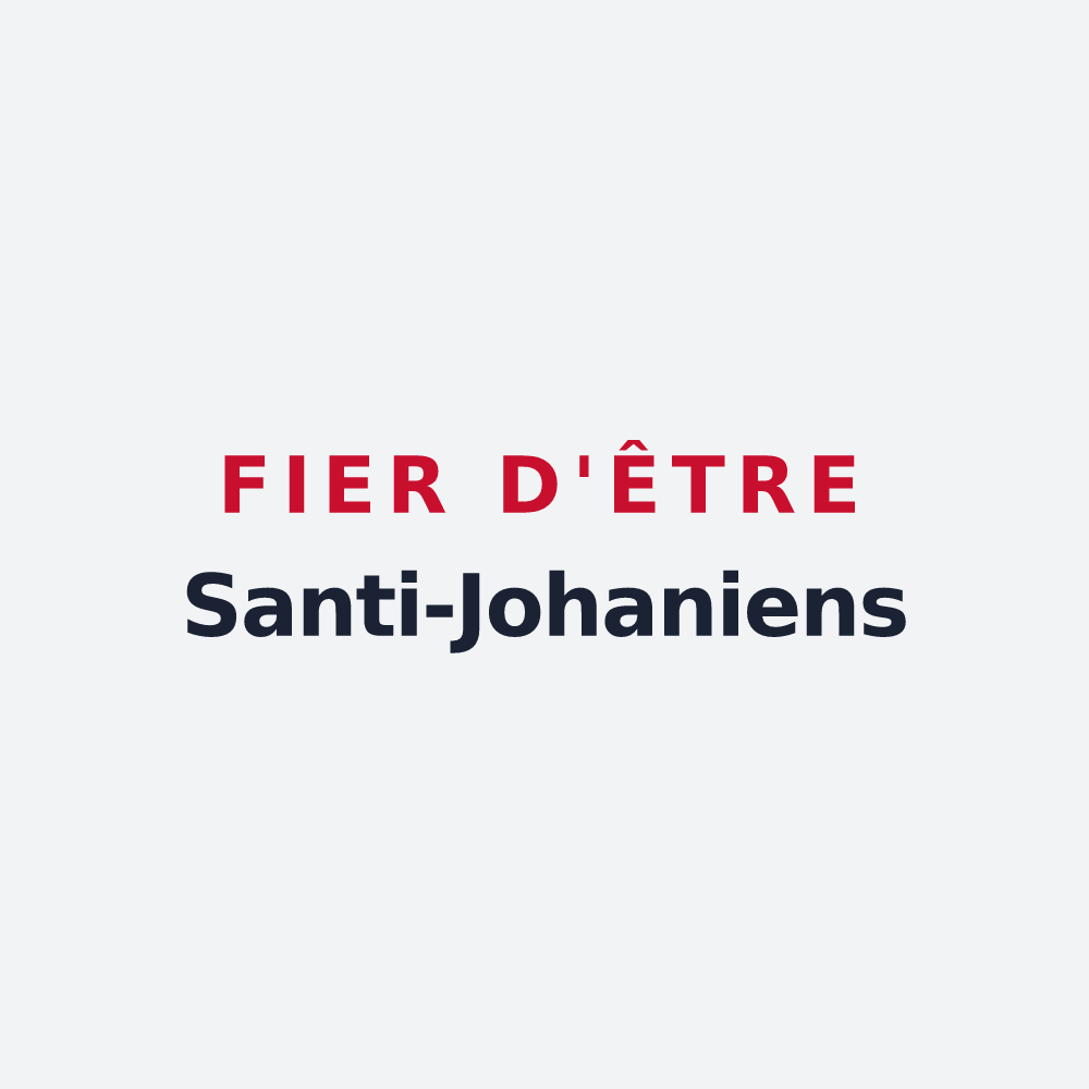 Poster « Fier d'être Santi-Johaniens » — design pour Saint-Jean-Kourtzerode