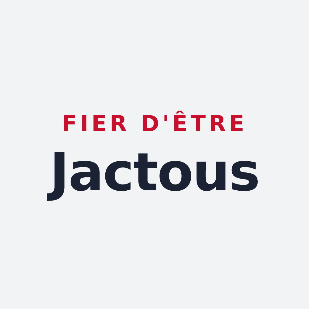 Poster « Fier d'être Jactous » — design pour Saint-Jean-le-Vieux