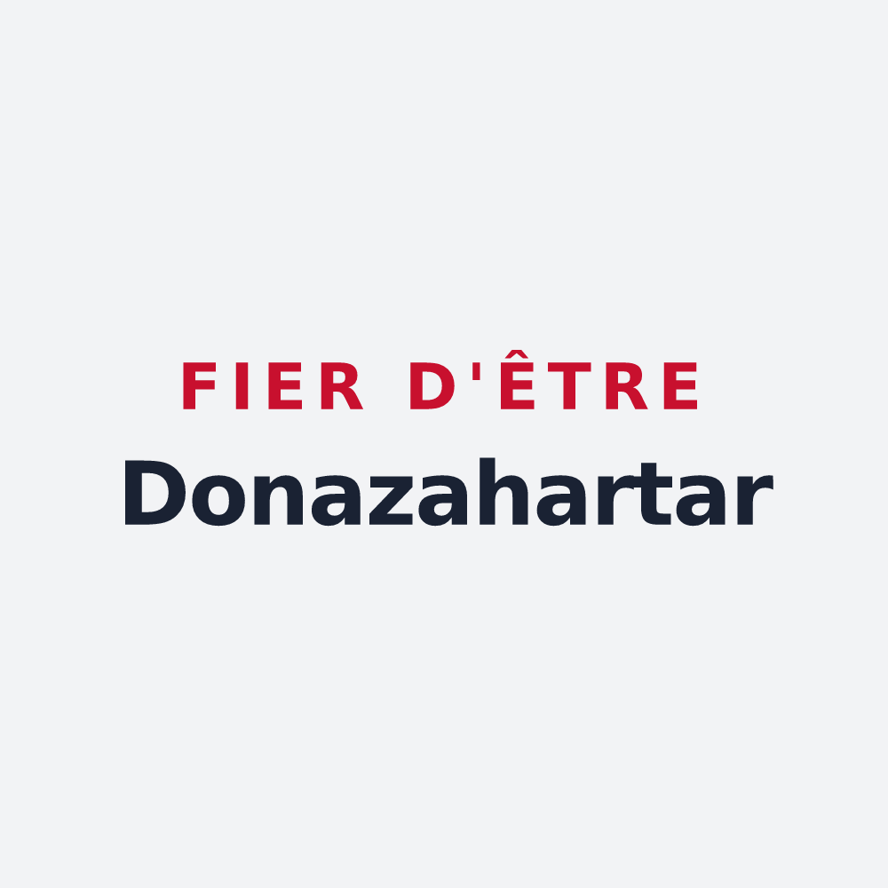 Poster « Fier d'être Donazahartar » — design pour Saint-Jean-le-Vieux