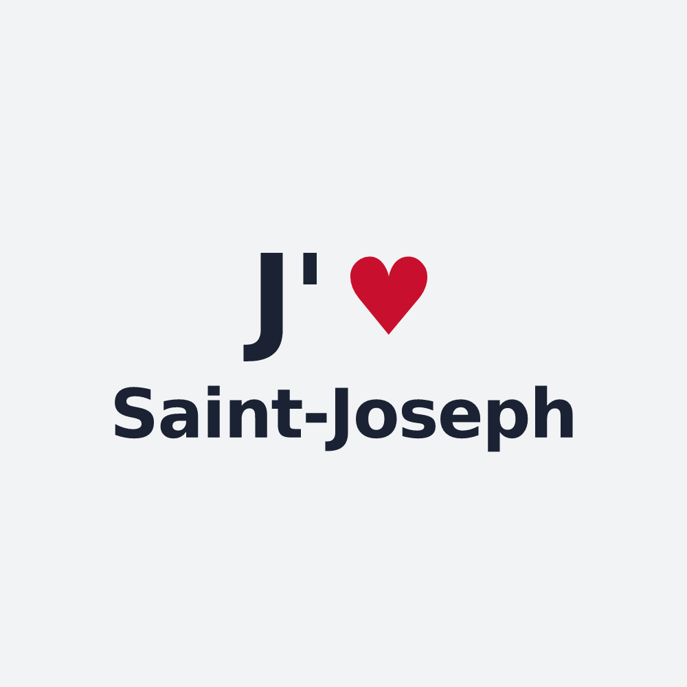 Poster personnalisé Saint-Joseph — design J'aime Saint-Joseph
