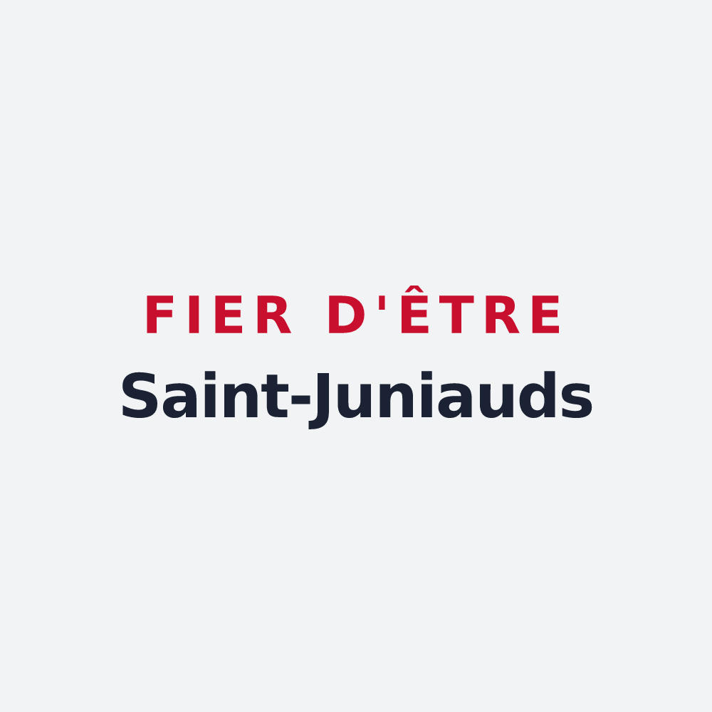 Poster « Fier d'être Saint-Juniauds » — design pour Saint-Junien