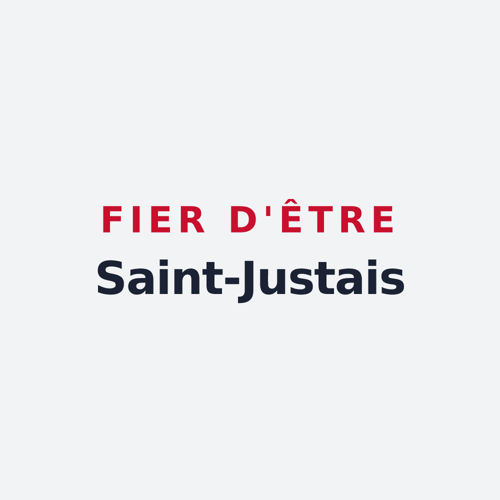 Poster « Fier d'être Saint-Justais » — design pour Saint-Just-Luzac