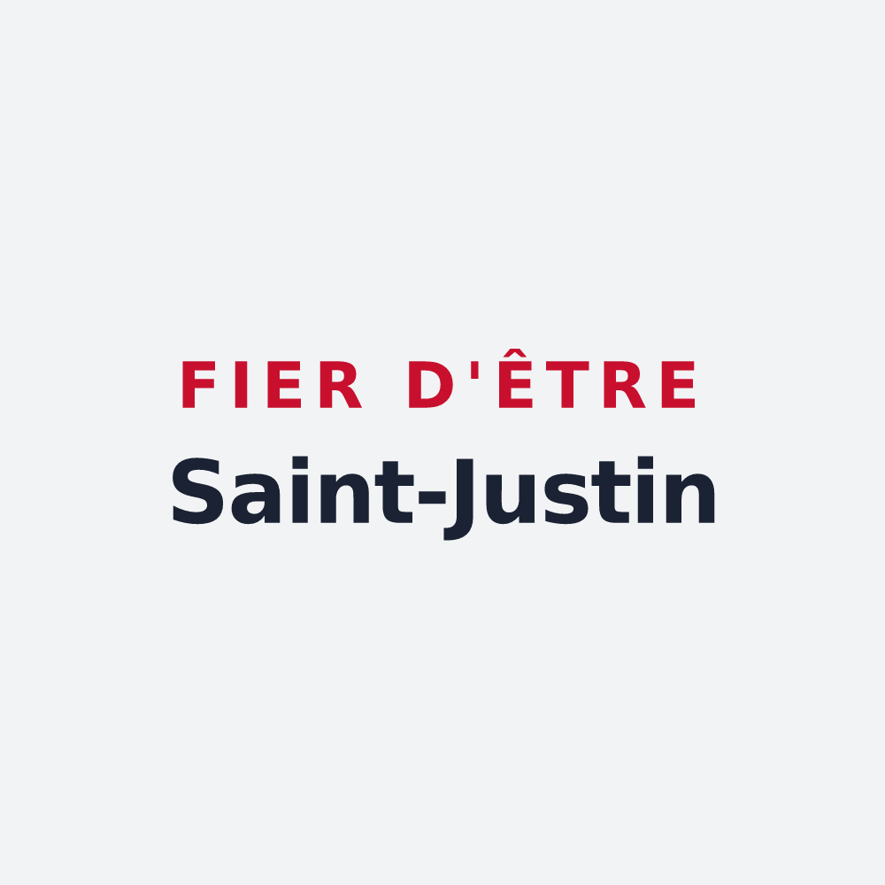 Poster « Fier d'être Saint-Justin » — design pour Saint-Just-sur-Dive
