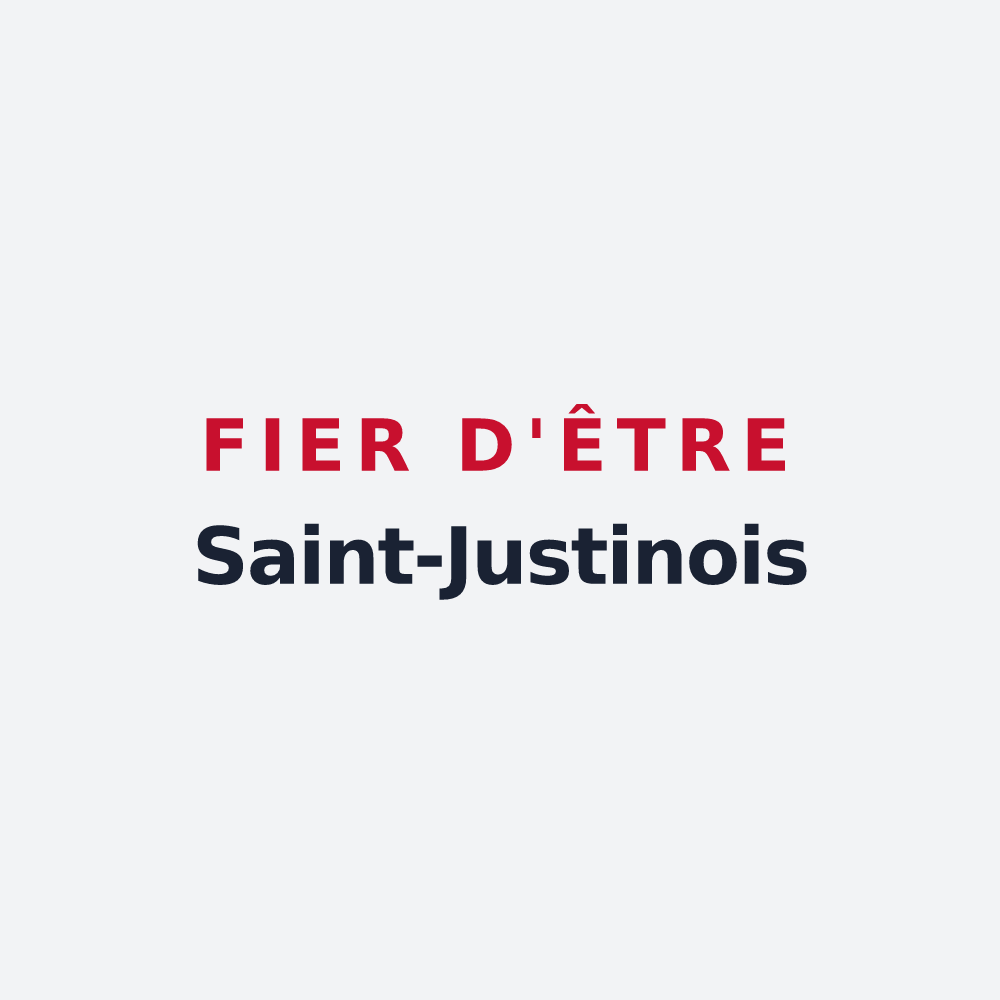 Poster « Fier d'être Saint-Justinois » — design pour Saint-Justin