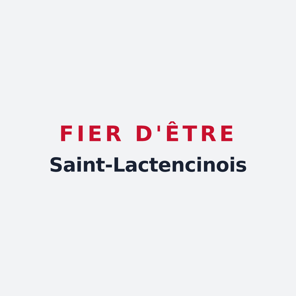 Poster « Fier d'être Saint-Lactencinois » — design pour Saint-Lactencin