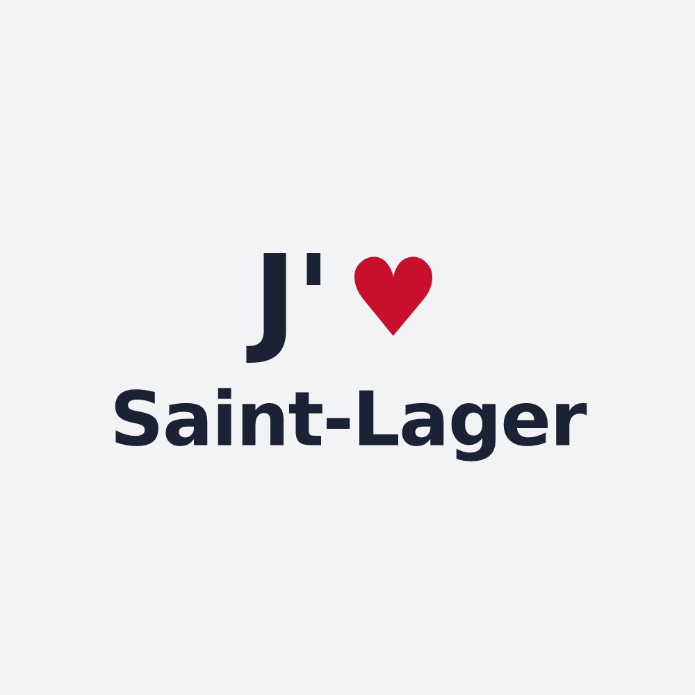 Poster personnalisé Saint-Lager — design J'aime Saint-Lager