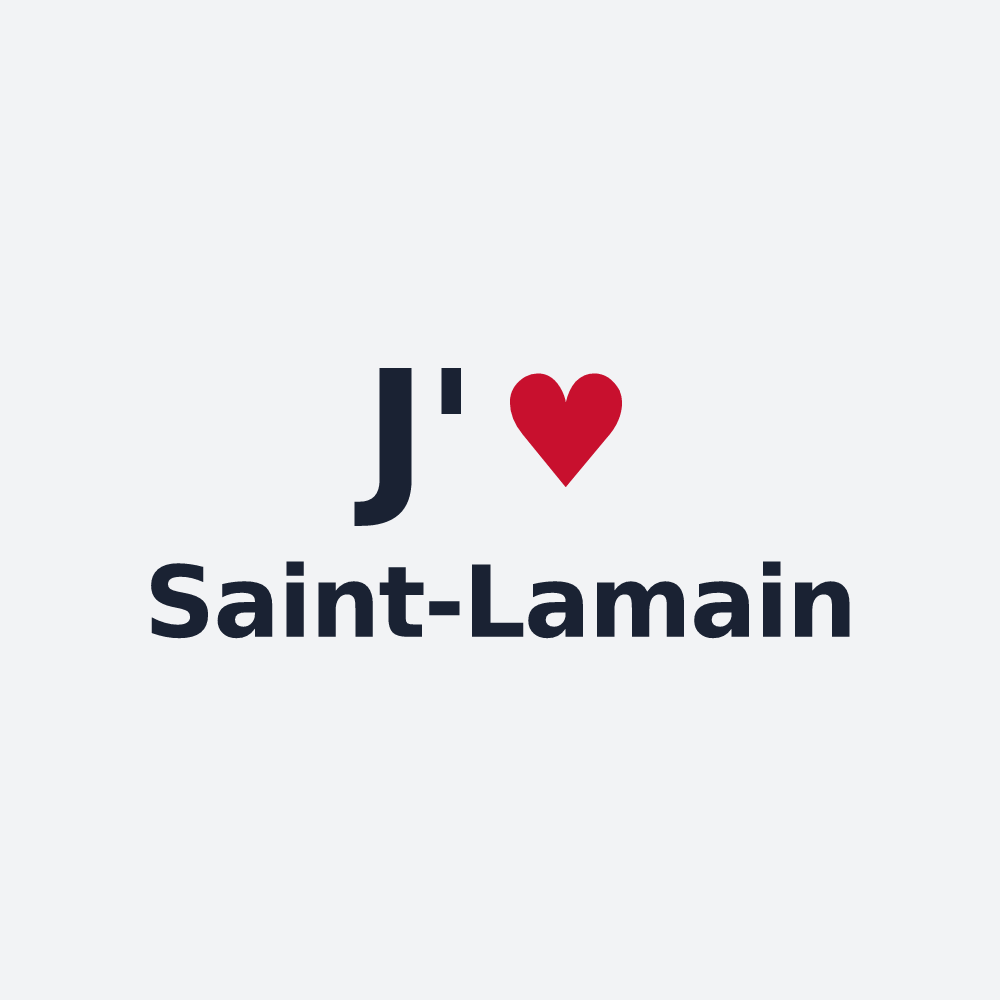 Poster personnalisé Saint-Lamain — design J'aime Saint-Lamain