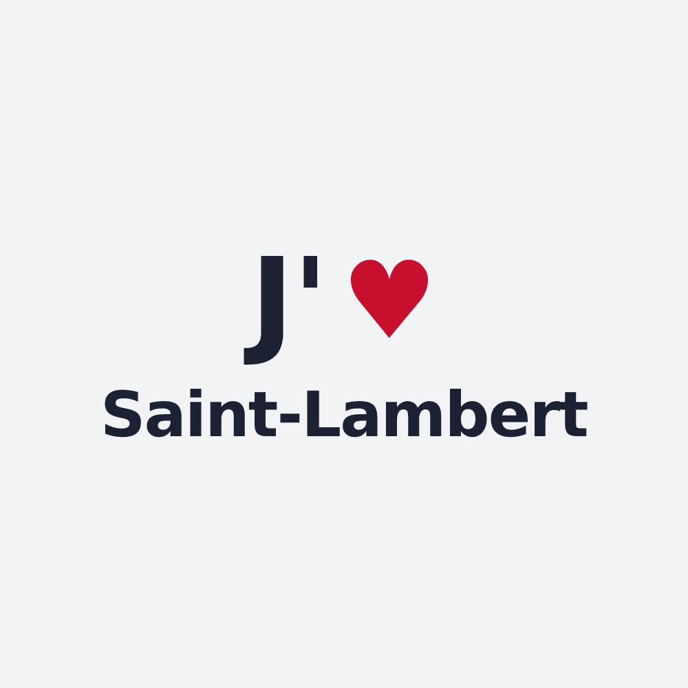 Poster personnalisé Saint-Lambert — design J'aime Saint-Lambert