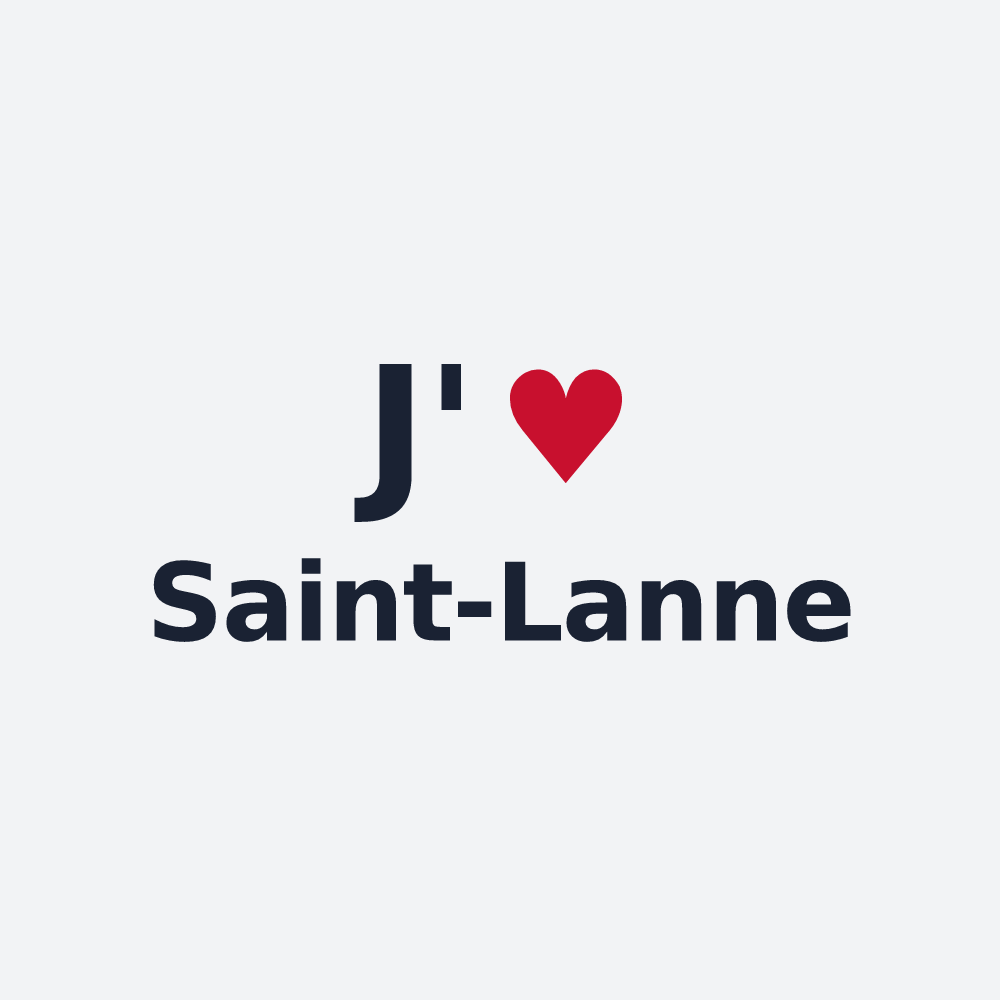 Poster personnalisé Saint-Lanne — design J'aime Saint-Lanne