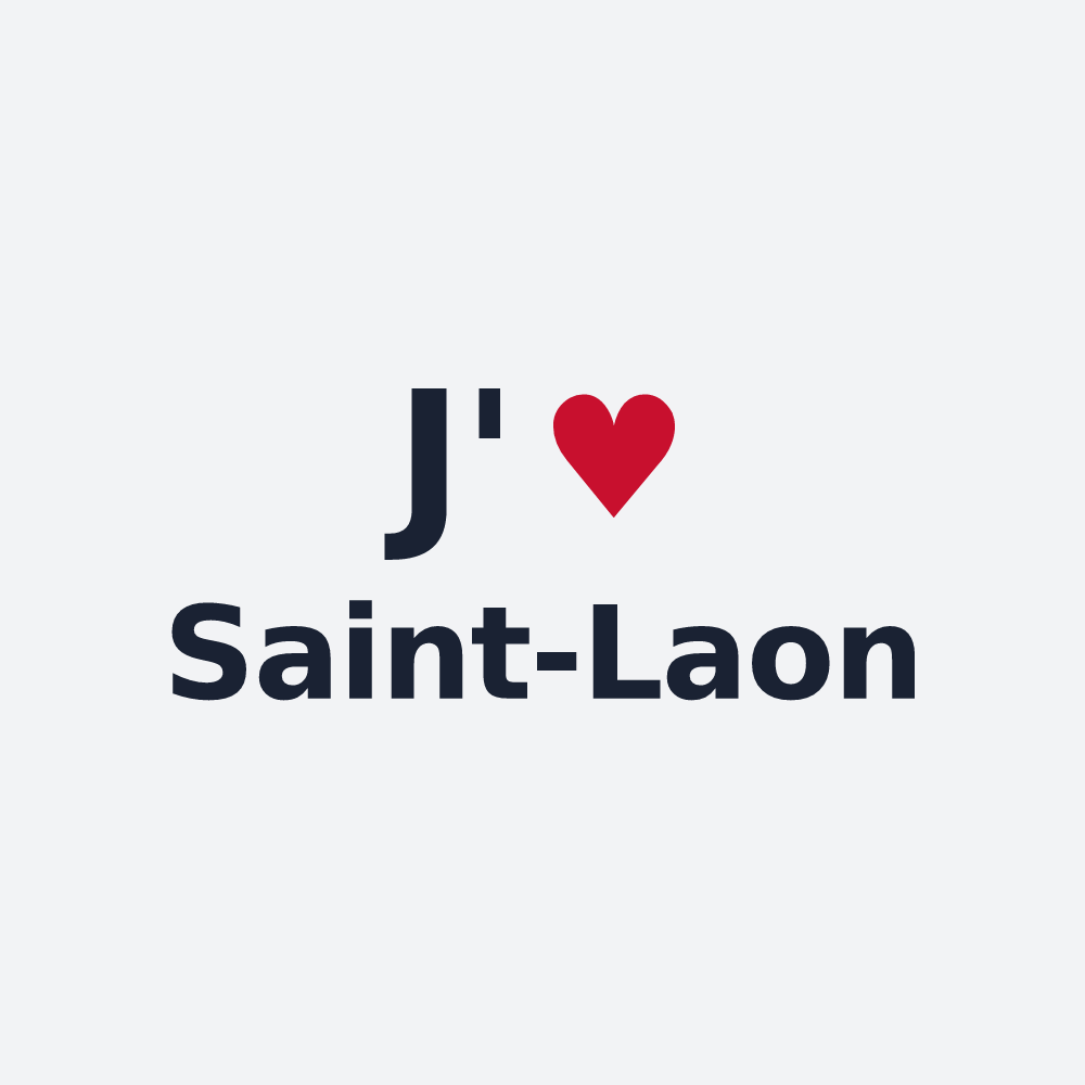Poster personnalisé Saint-Laon — design J'aime Saint-Laon