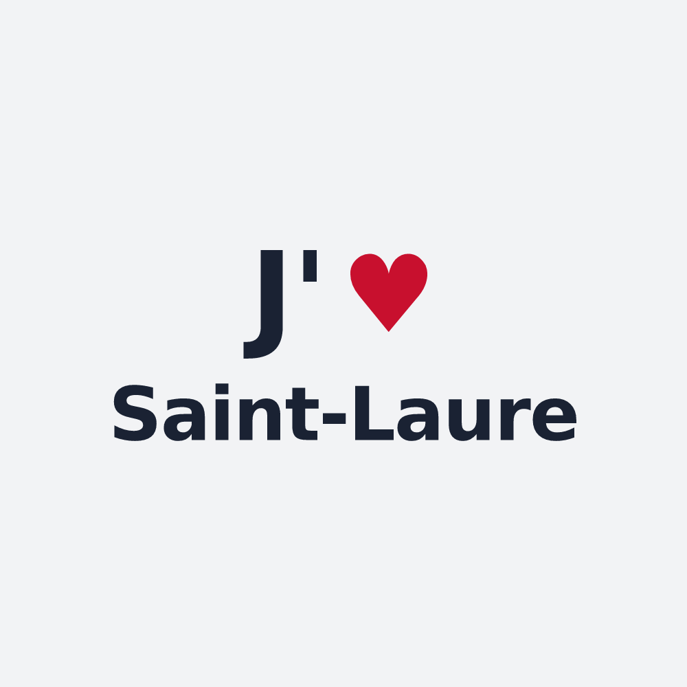 Poster personnalisé Saint-Laure — design J'aime Saint-Laure