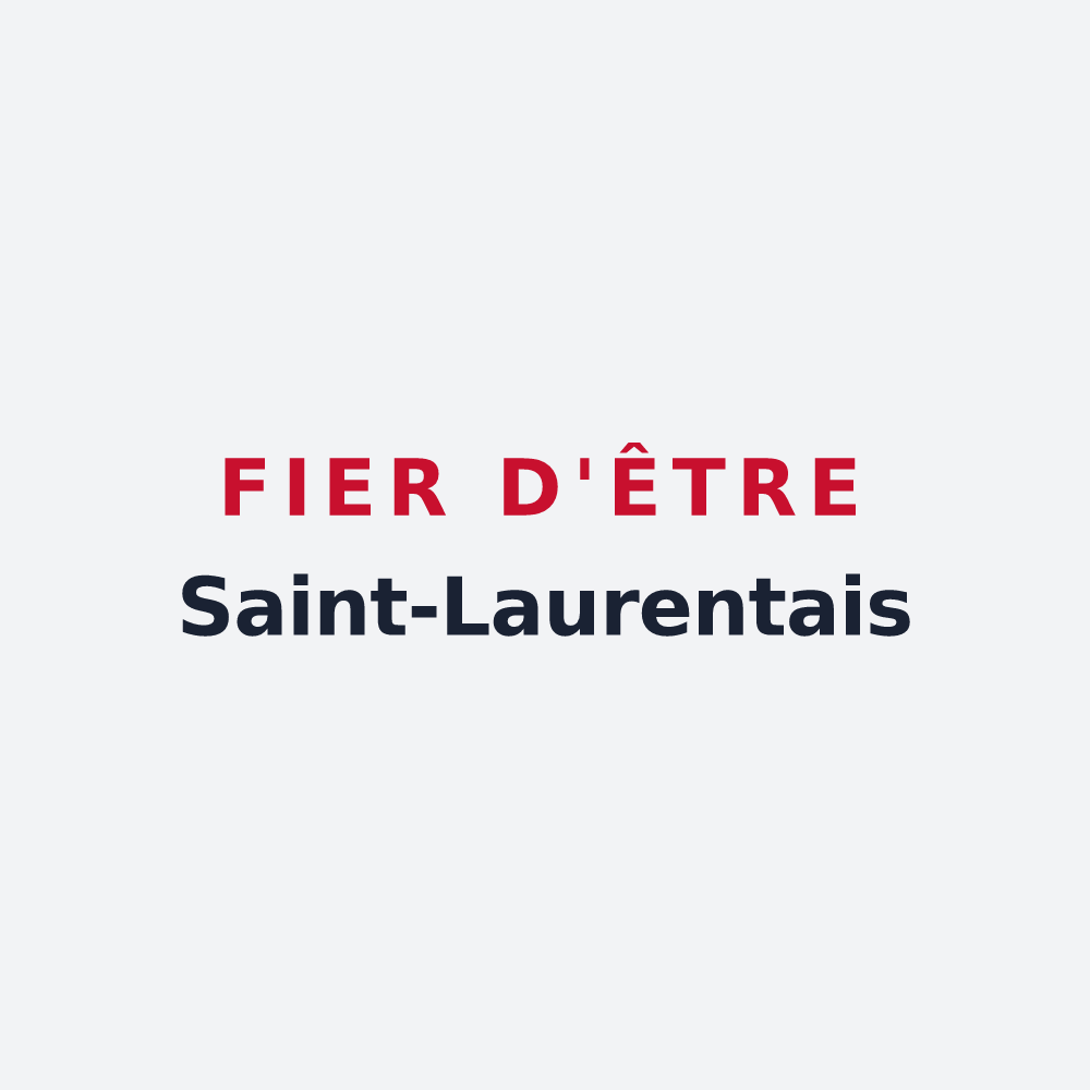 Poster « Fier d'être Saint-Laurentais » — design pour Saint-Laurent-de-la-Prée