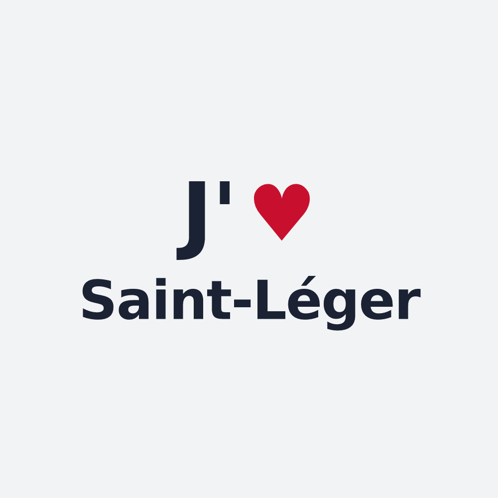 Poster personnalisé Saint-Léger — design J'aime Saint-Léger