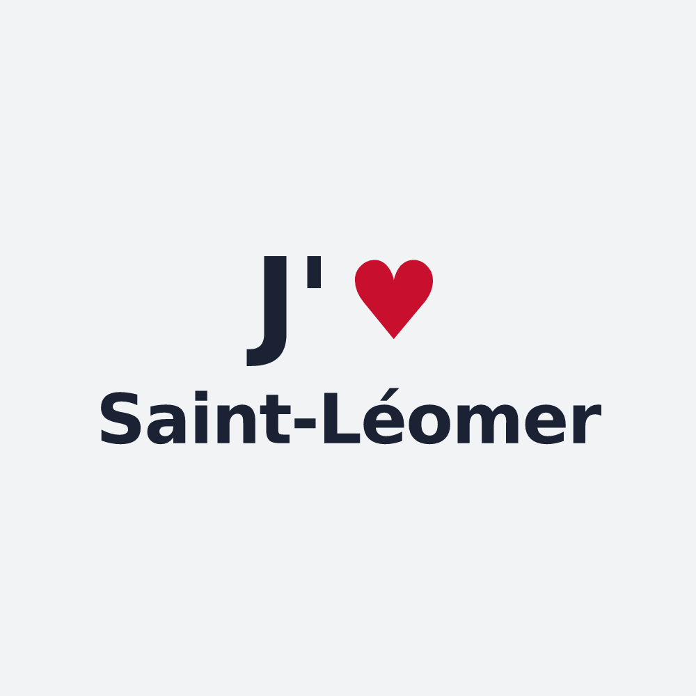 Poster personnalisé Saint-Léomer — design J'aime Saint-Léomer