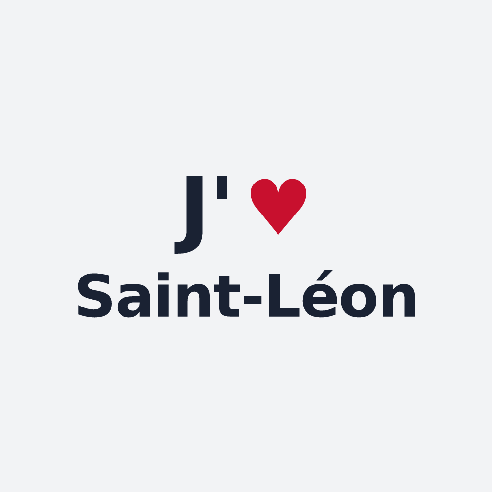 Poster personnalisé Saint-Léon — design J'aime Saint-Léon