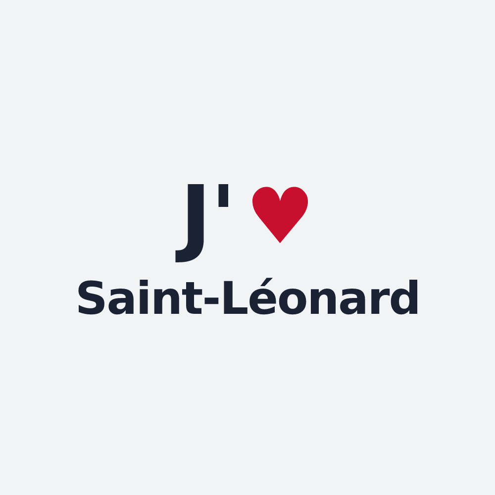 Poster personnalisé Saint-Léonard — design J'aime Saint-Léonard