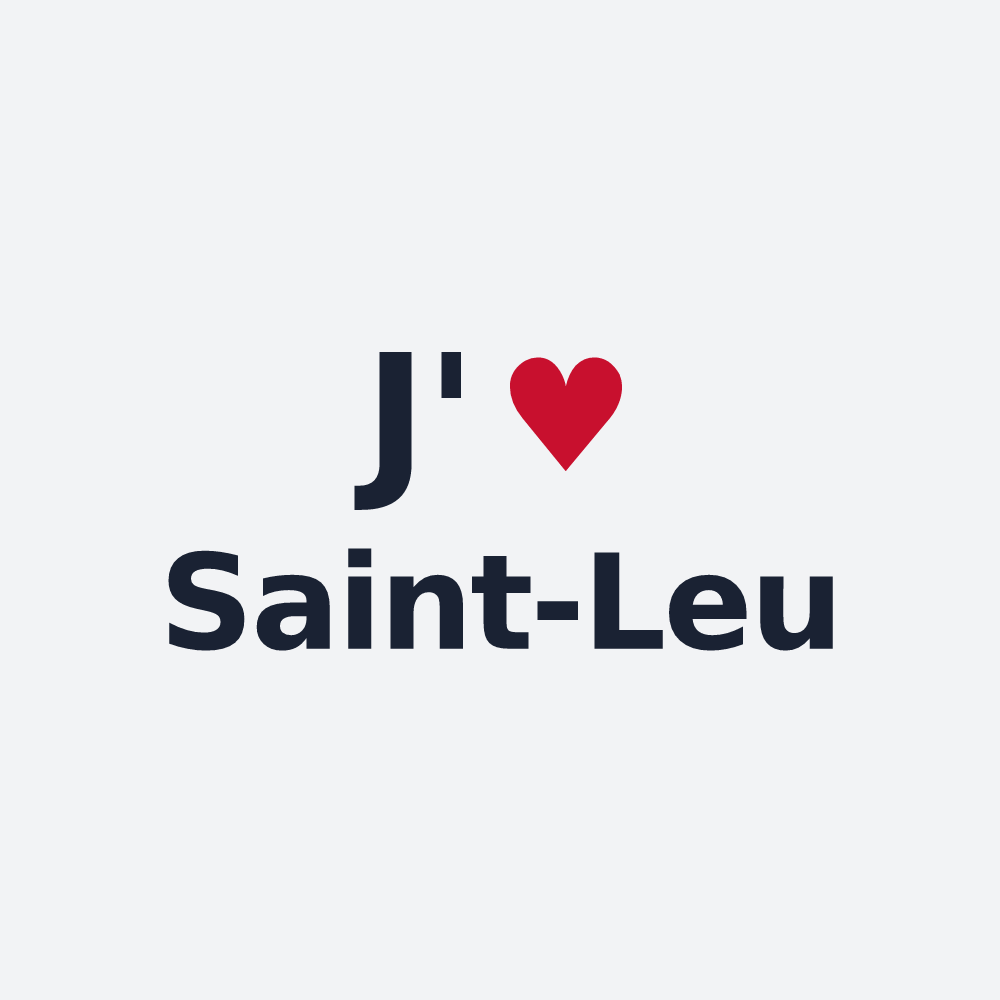 Poster personnalisé Saint-Leu — design J'aime Saint-Leu