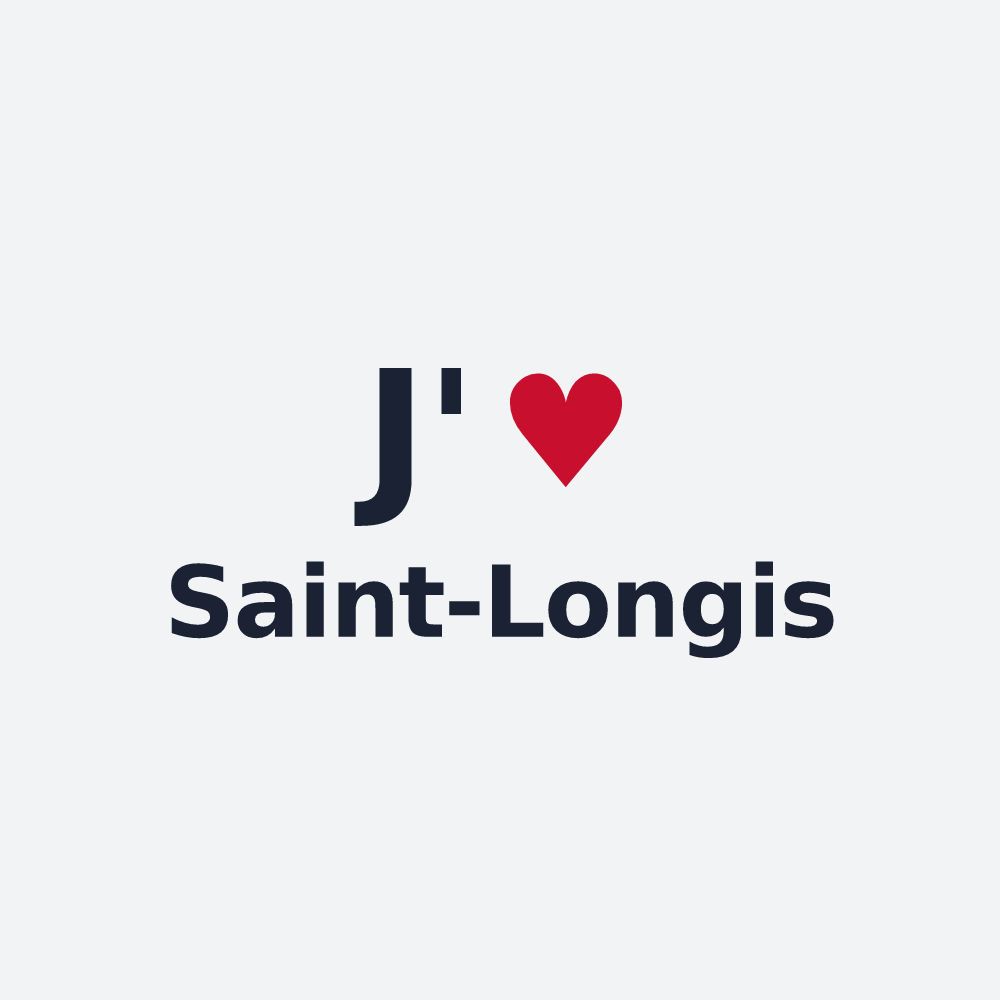 Poster personnalisé Saint-Longis — design J'aime Saint-Longis