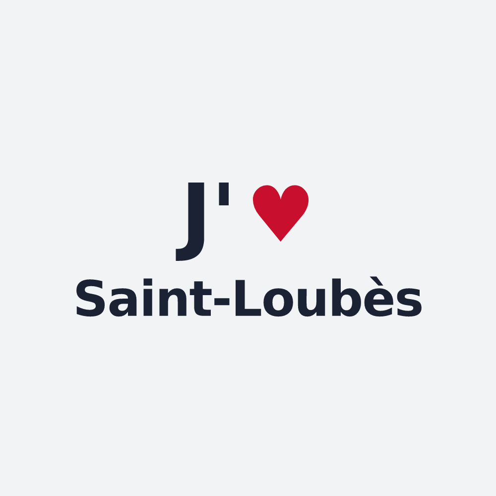 Poster personnalisé Saint-Loubès — design J'aime Saint-Loubès