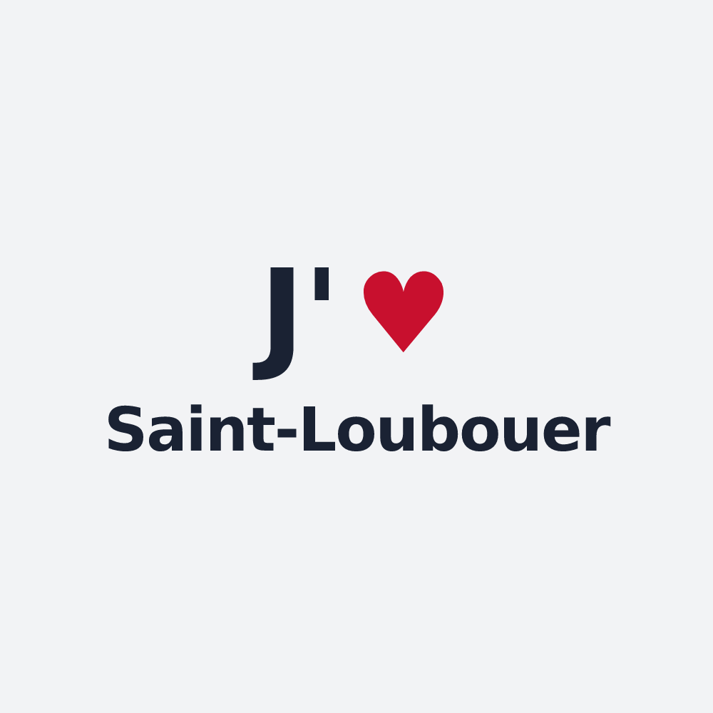 Poster personnalisé Saint-Loubouer — design « J'aime Saint-Loubouer » imprimé sur le poster