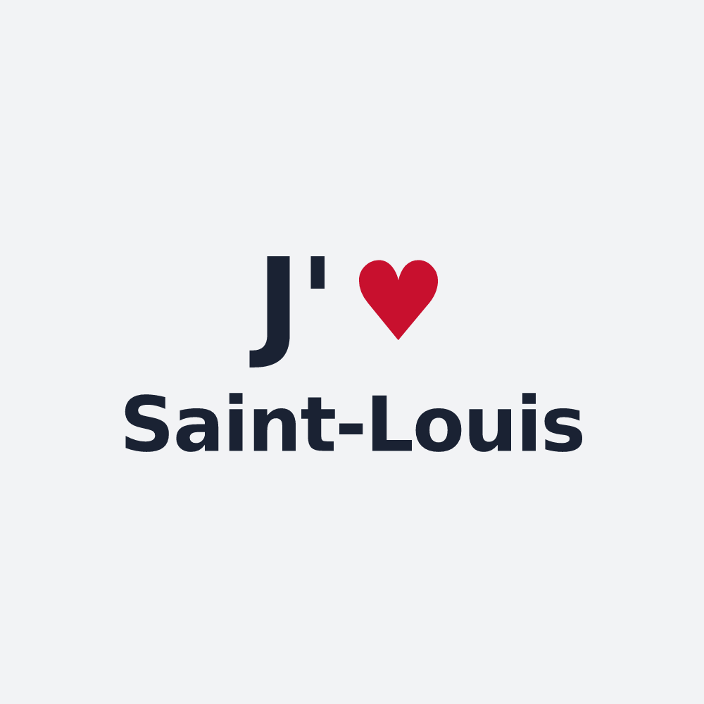 Poster personnalisé Saint-Louis — design J'aime Saint-Louis