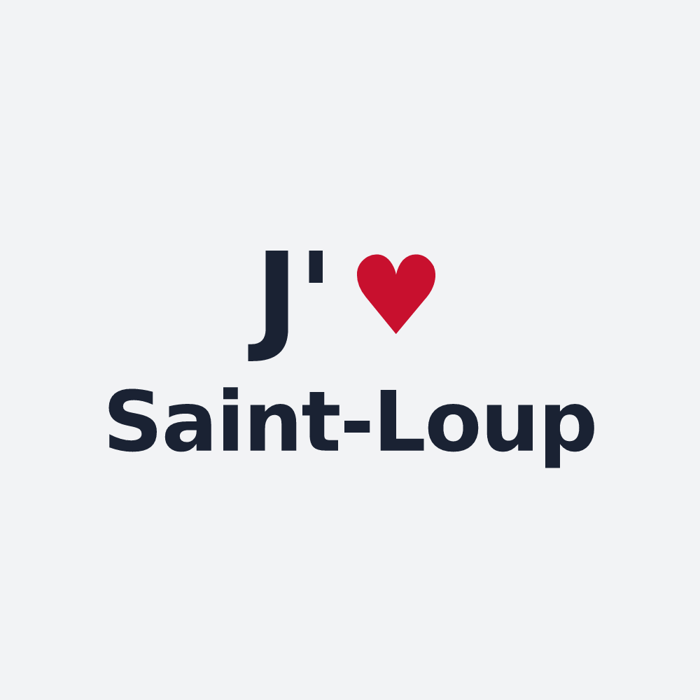 Poster personnalisé Saint-Loup — design « J'aime Saint-Loup » imprimé sur le poster