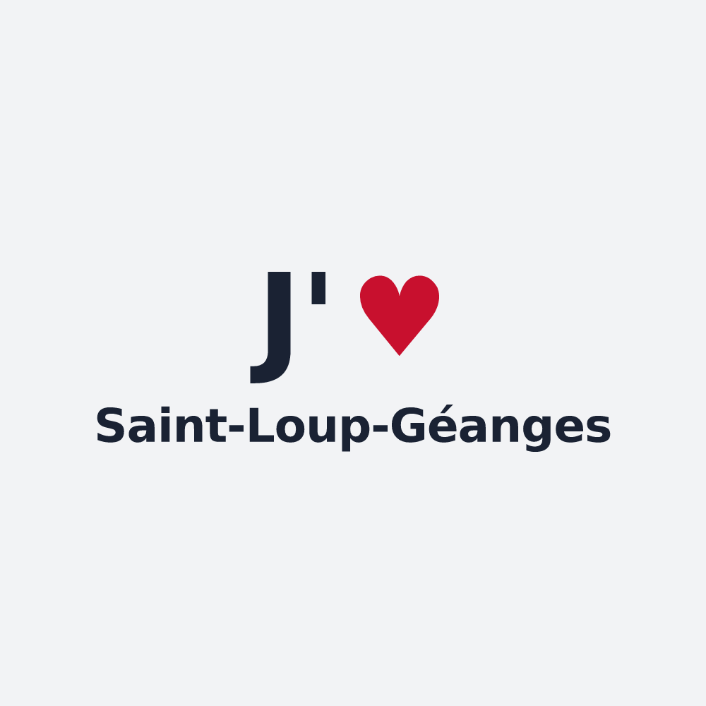 Poster personnalisé Saint-Loup-Géanges — design J'aime Saint-Loup-Géanges