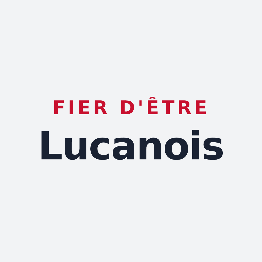 Poster « Fier d'être Lucanois » — design pour Saint-Lucien