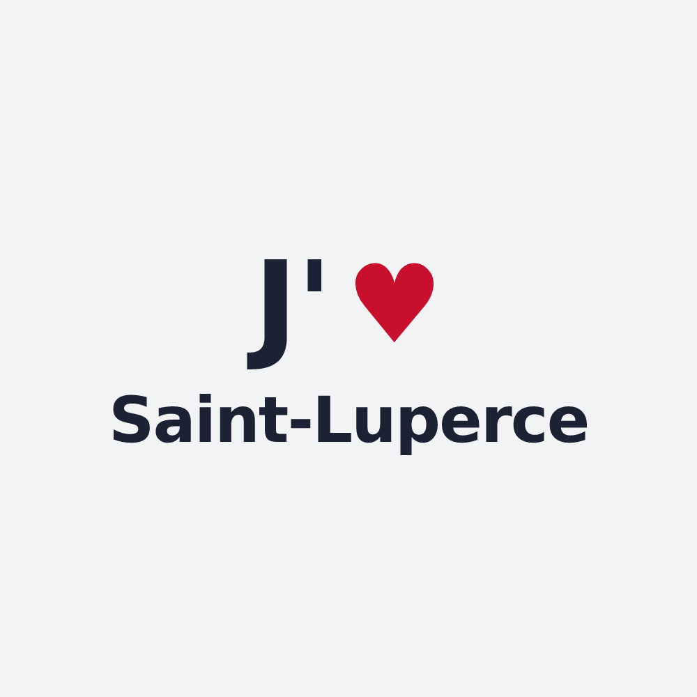 Poster personnalisé Saint-Luperce — design « J'aime Saint-Luperce » imprimé sur le poster